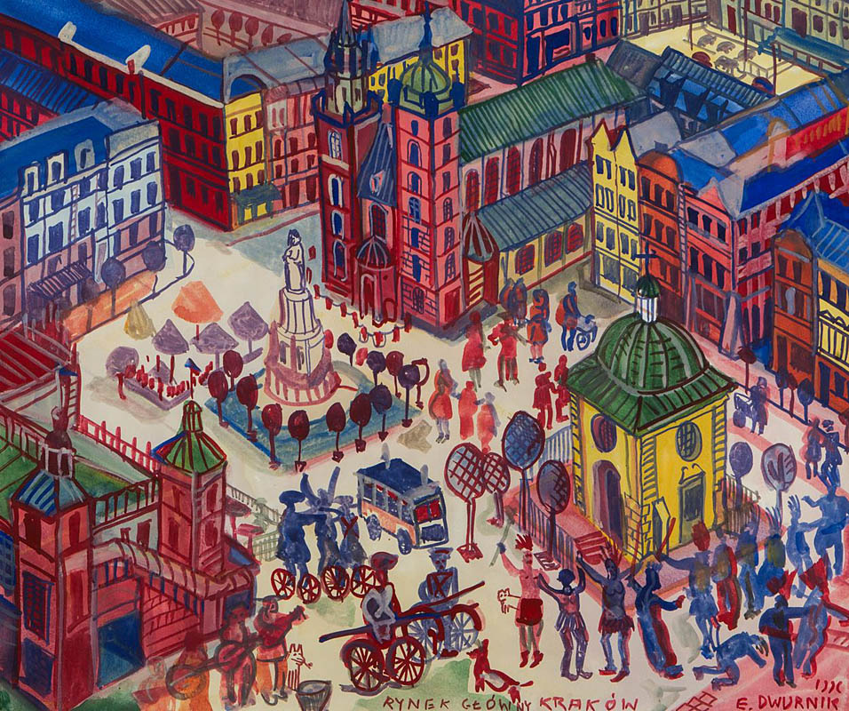 Dzieła Malarskie O Tematyce Historycznej Edward DWURNIK - KRAKOWSKI RYNEK, | Artinfo.pl - portal rynku sztuki